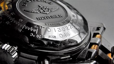 where is the serial number on a breitling watch|breitling chronomat serial numbers.